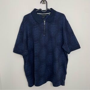 Ted Baker London Regular Fit Zip Up Short Sleeve Polo 7/XXL